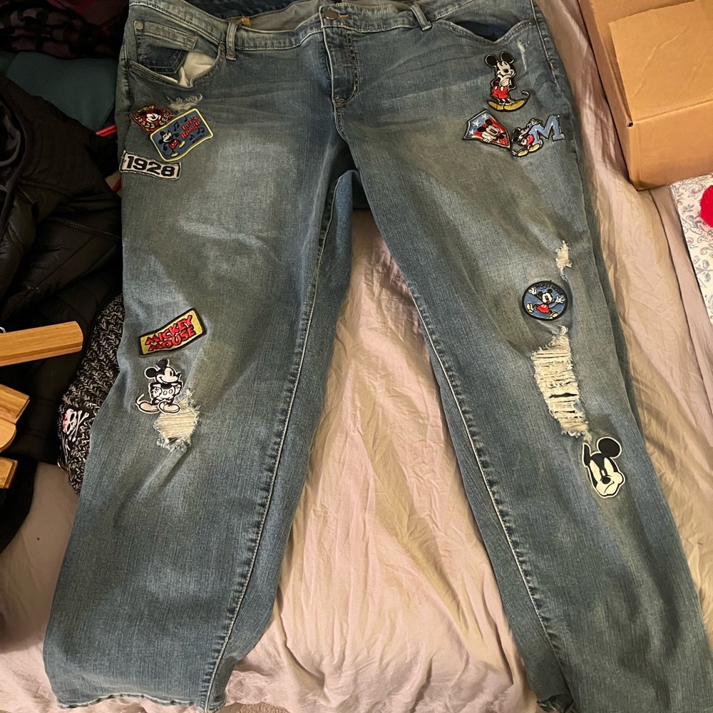 Torrid Mickey Mouse Destruction Jeans
